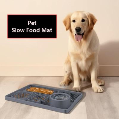 New Pet Licking Mat Pet Food Utensils Dog Slow Food Mat Placemat Suction Cup Slow Food Mat Dog Licking Mat Pet Supplies