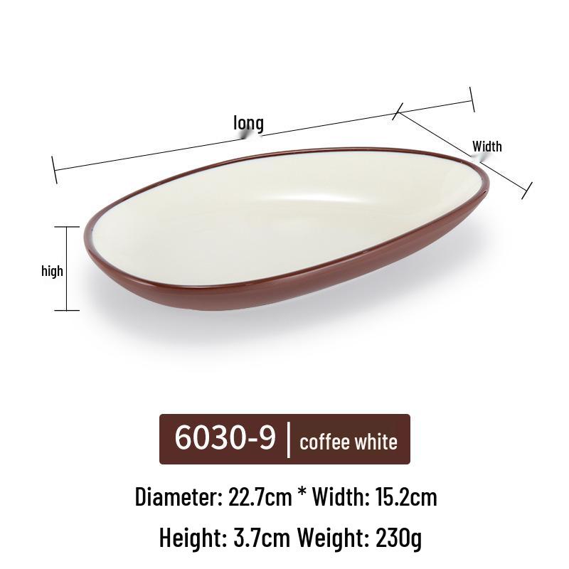 Melamine Rectangular Plate for BBQ & Side Dishes - Imitation Porcelain Tableware
