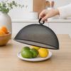 Round Metal Food Cover, Fine Mesh Food Protector, Heavy Duty Cake Dome with Handle, Dustproof Net Tent for for Outdoor BBQ Picnic