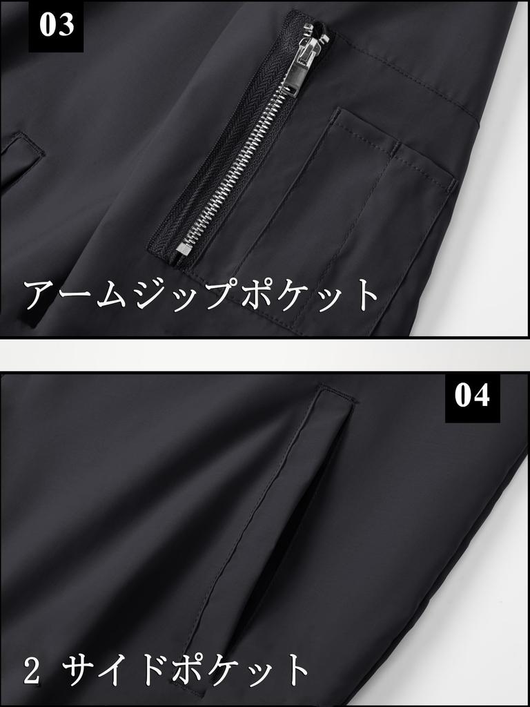 [TACVASEN] Flight Jacket Men's Outerwear Winter Coat Warm Windproof Jacket Sports Lightweight Stadium Jacket Collared Jumper Autumn Military Black L