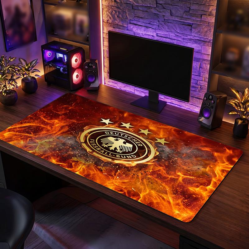 Germany Football Crest Mouse Pad, Extended Non Slip Rubber Desk Mat for Gaming Office Laptop Fan Gift