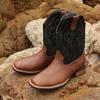 887 Cowboy Knight Boots Vintage Western Cowboy Boots Men's Embroidered Knight Boots