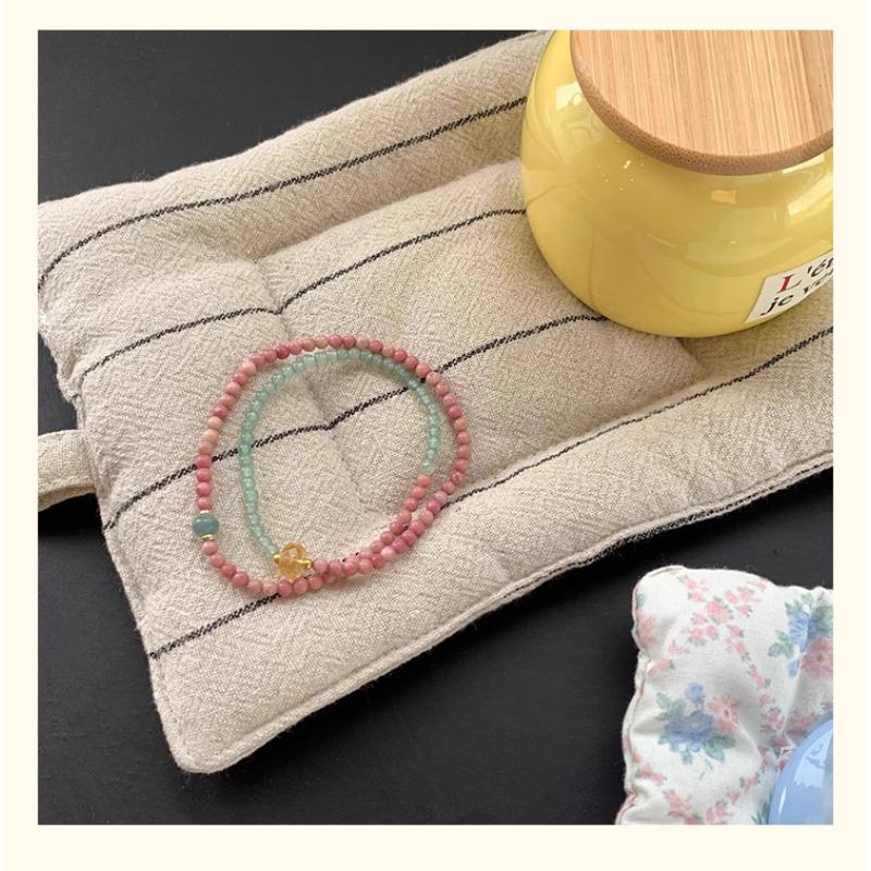High End Light Luxury Natural Stone Handmade Beaded Bracelet Chinese Style Womens Hand Jewelry