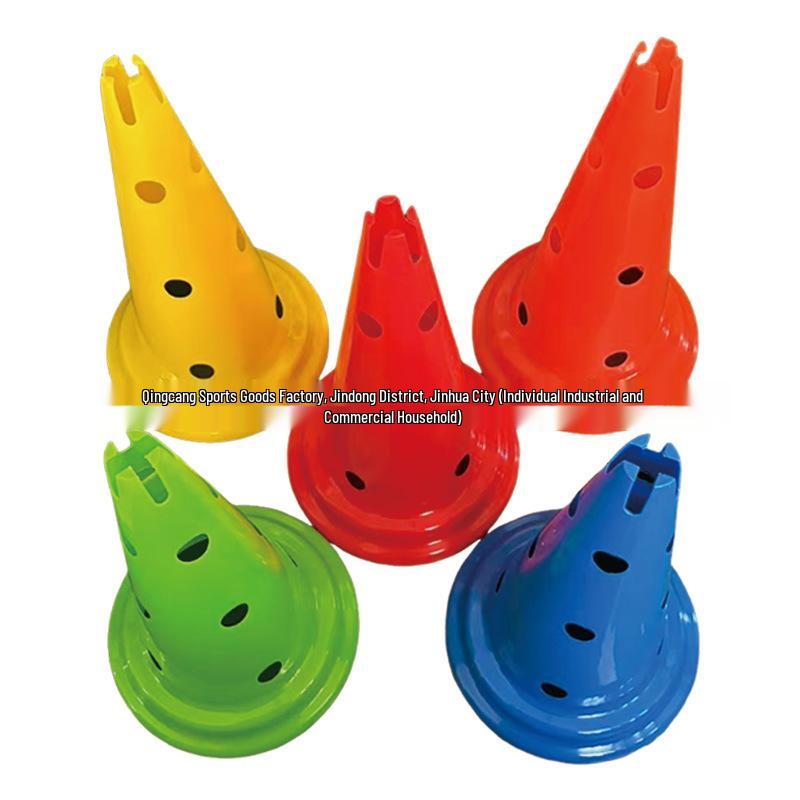 50cm Verdickter Trainingsmarkierungskegel mit Löchern - Sicherheitsbarriere & Hindernishilfe