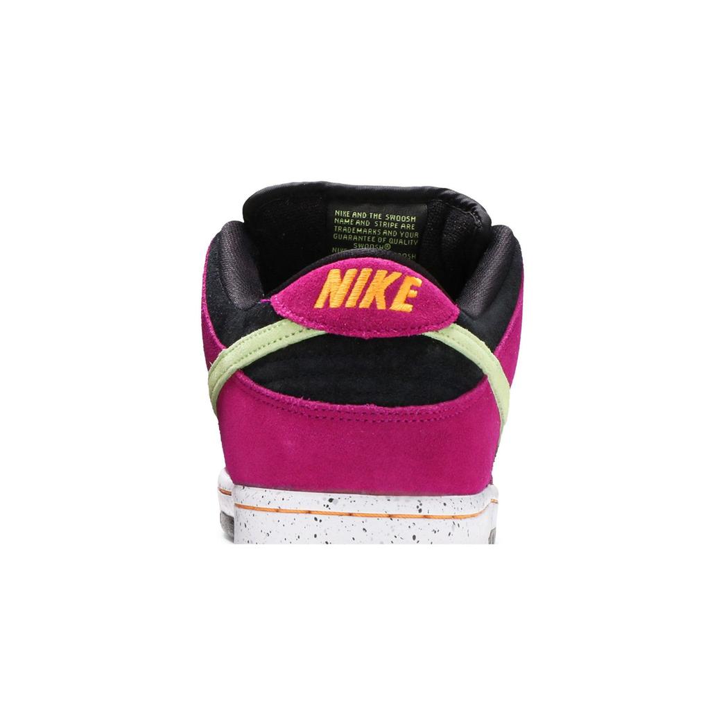 Nike Dunk Low Pro SB 'Red Plum' (Unisex) Red Plum / Black / Taxi / Citron Skateboard Shoes BQ6817 501