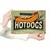Vintage Hot Dog Metall-Wandposter für Bar