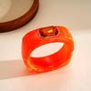 Y2K Boho Vintage Resin Bangle Women Wide Round Bracelet Dopamine Color Statement Wrist Jewelry For Daily Party Wear Accessories