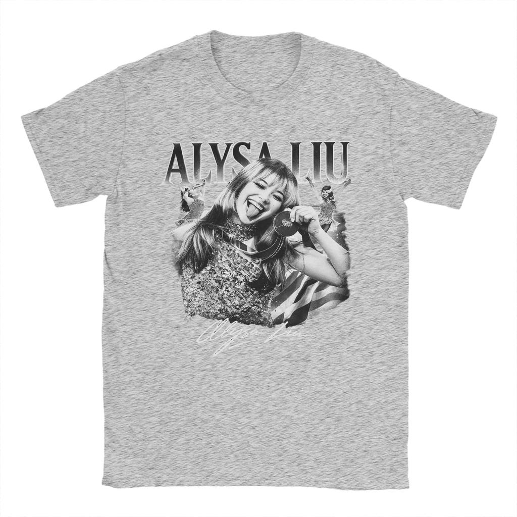Alysa Liu Vintage USA TShirts Unisex Casual Pure Cotton Tees Round Neck Short Sleeve T Shirt Printing Clothes
