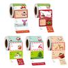 500Pcs Christmas Decorative Sticker 5x3.8cm Adhesive Wrapping Label for Seal Envelope Card Holiday Present Packaging