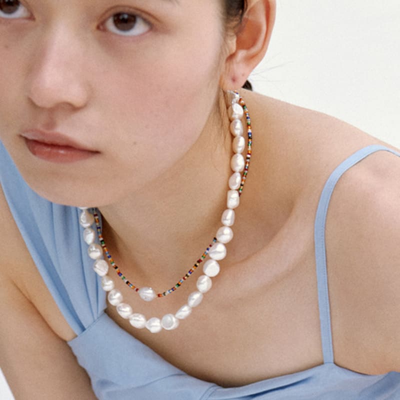 PEARLSONATE Irregular Pearl Necklace
