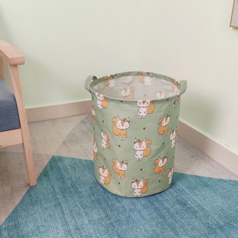 Cotton Linen Collapsible Laundry & Toy Basket