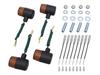 POSH FAITH Motorcycle Turn Classic 71 Set of Black Body with Orange Part Number Signals, Type, Semi-Universal 4, M10, Lens, 195091-06