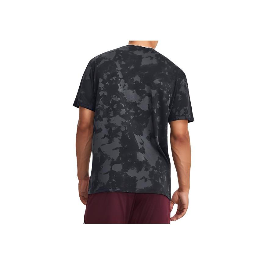 Under Armour Curry Logo Graphic Print Basketball Sports Crew Neck T-Shirt Men Tops Black 1380365-001