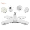 TDStore Foldable Garage Light Three-Leaf Fan Blade LED Bulb Adjustable Ceiling Lamp