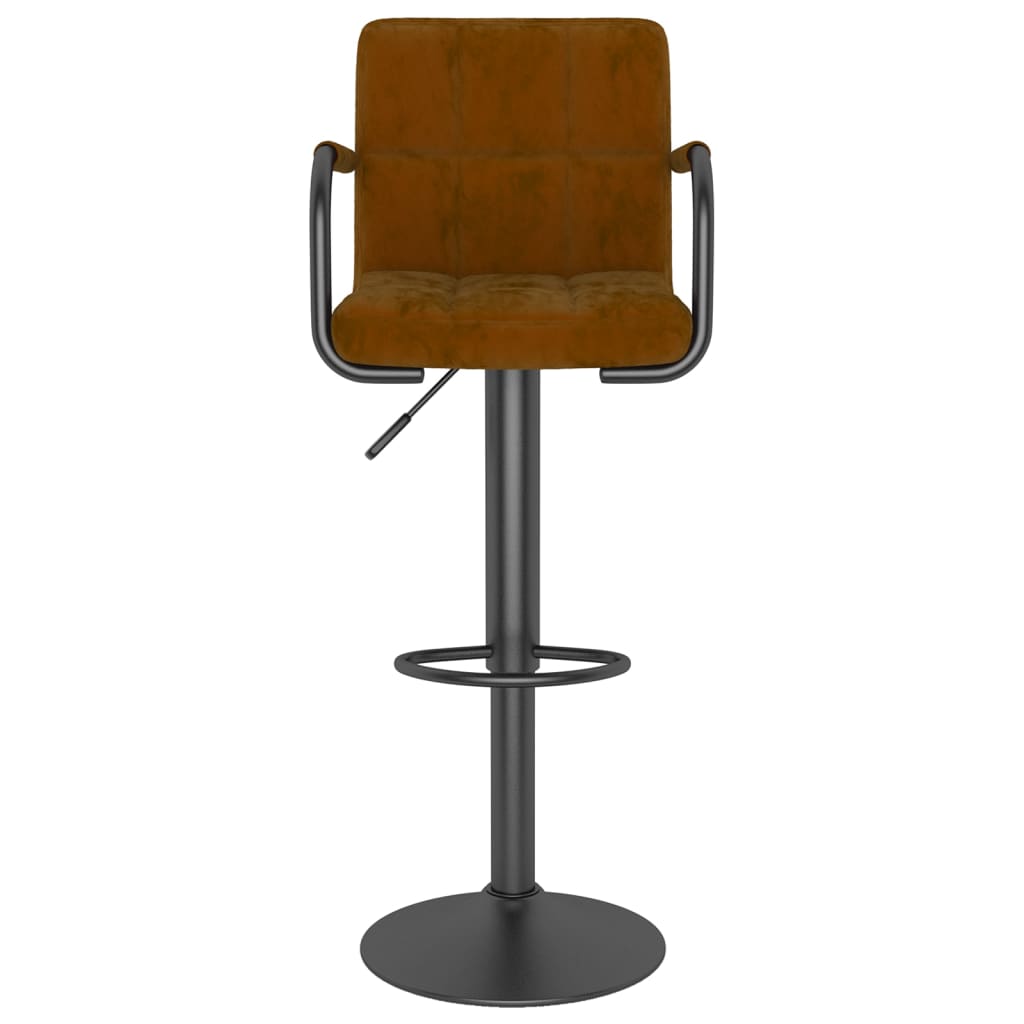 Brown Velvet Bar Stool