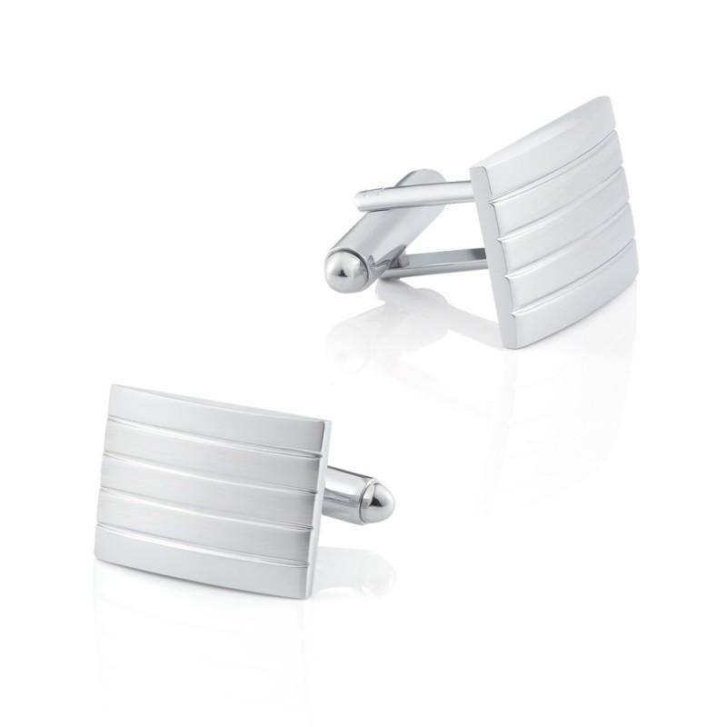 Plain Smooth Metal Cufflinks Men's French Shirt