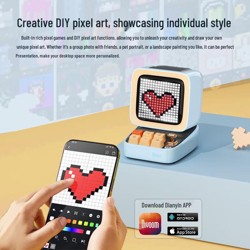 Divoom Ditoo Retro Pixel Bluetooth Speaker & Mini KTV Mic