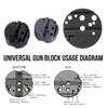 2Pieces Bench Block Non-Slip Guns Armorers Block Non Marring Universal for M1911 Guns Other Handguns Working Table
