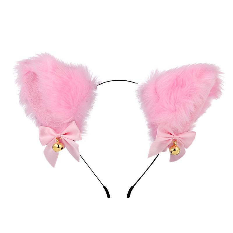 Cat Ears Bell Headband - Cosplay Catwoman Hair Accessory for Christmas & Halloween