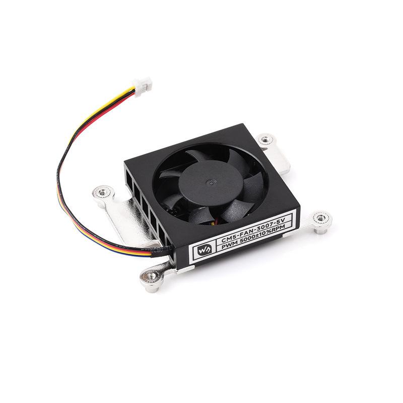 Raspberry Pi CM5 Quiet 3007 Heatsink Fan, 5V PWM, Low Power & Noise, with Thermal Pad.