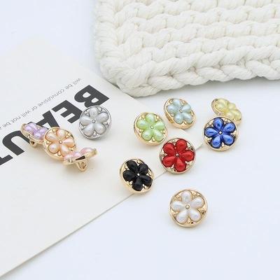 Boutons Métalliques à Motifs Floraux Youduo Studio pour Cardigans, Pulls et Jupes pour Femmes