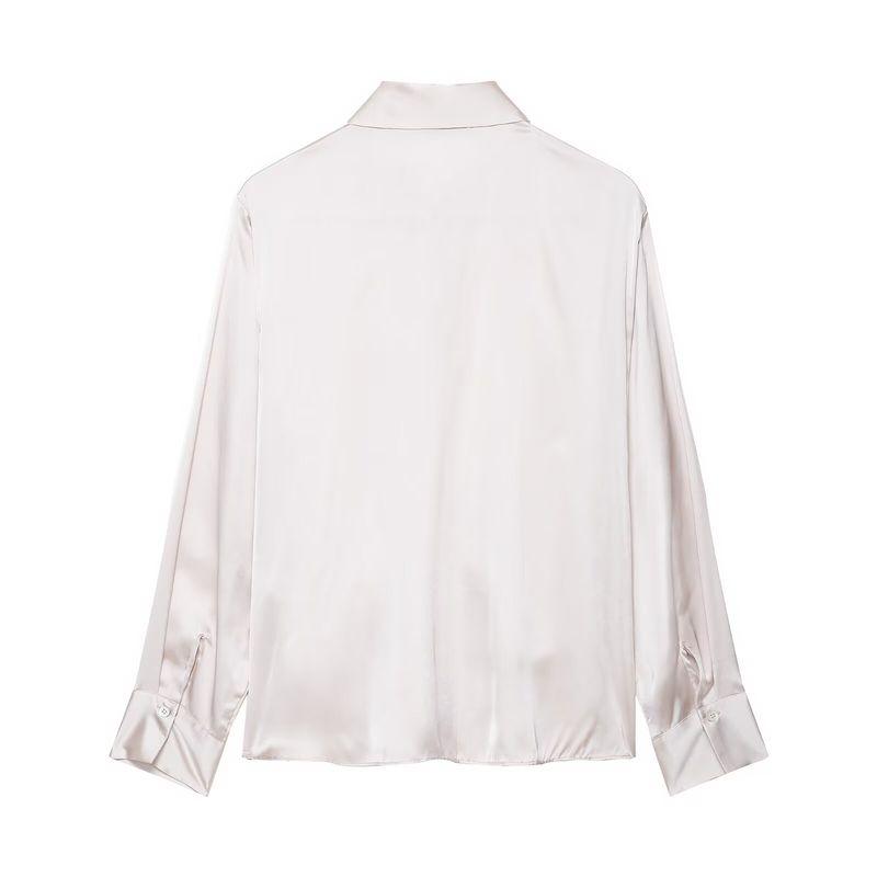 Araltay New Arrival Fashion Style Women's Fashion All-Match Casual Style Bow Tie Silk Satin Textured Shirt 8653335