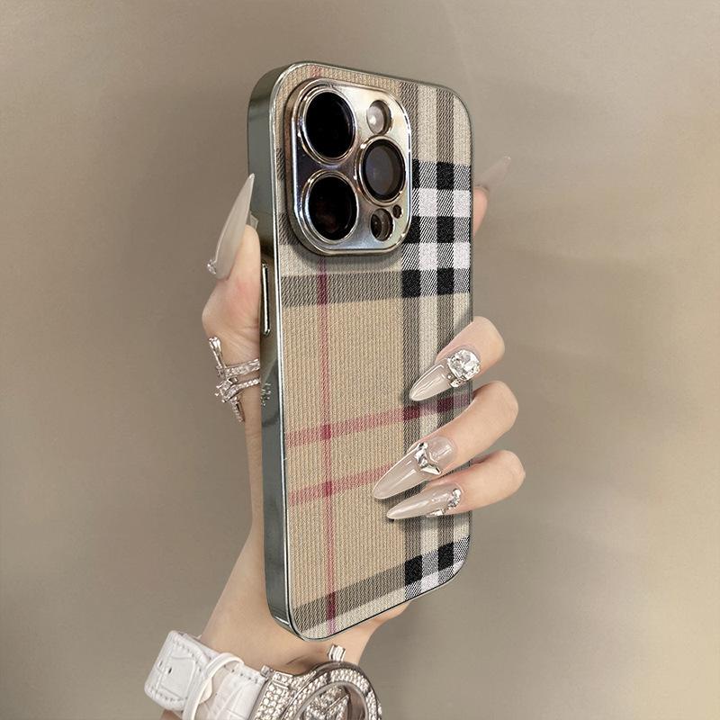 

Plaid Stripes for Apple 16 Promax Personality 15 New Style 14 Mobile Phone Case for IPhone 13 Mirror Creative 12 For Apple 7/For Apple 8