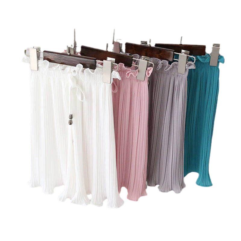 Girls' Wide-Leg Mosquito-Proof Summer Pants - Casual 9-Point Pants for Little to Big Girls