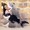 Plush Big Shark Toy White Shark Holding Sleep Ragdoll Child Female Birthday Gift