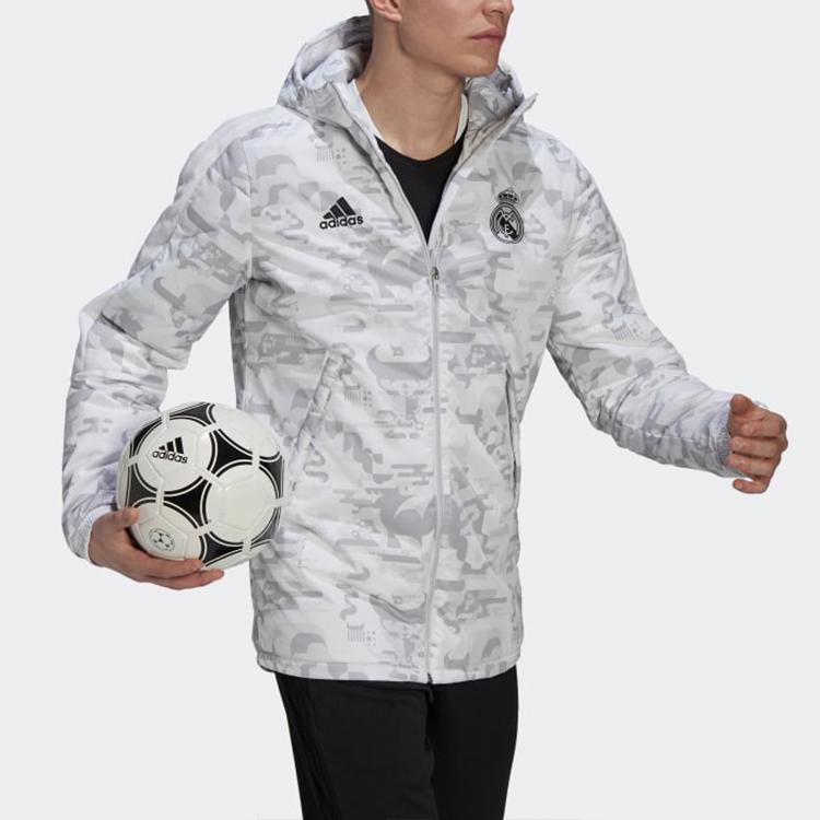 Adidas Real Cny Padded Jacket With Hood Men Outerwear Grey GL0044
