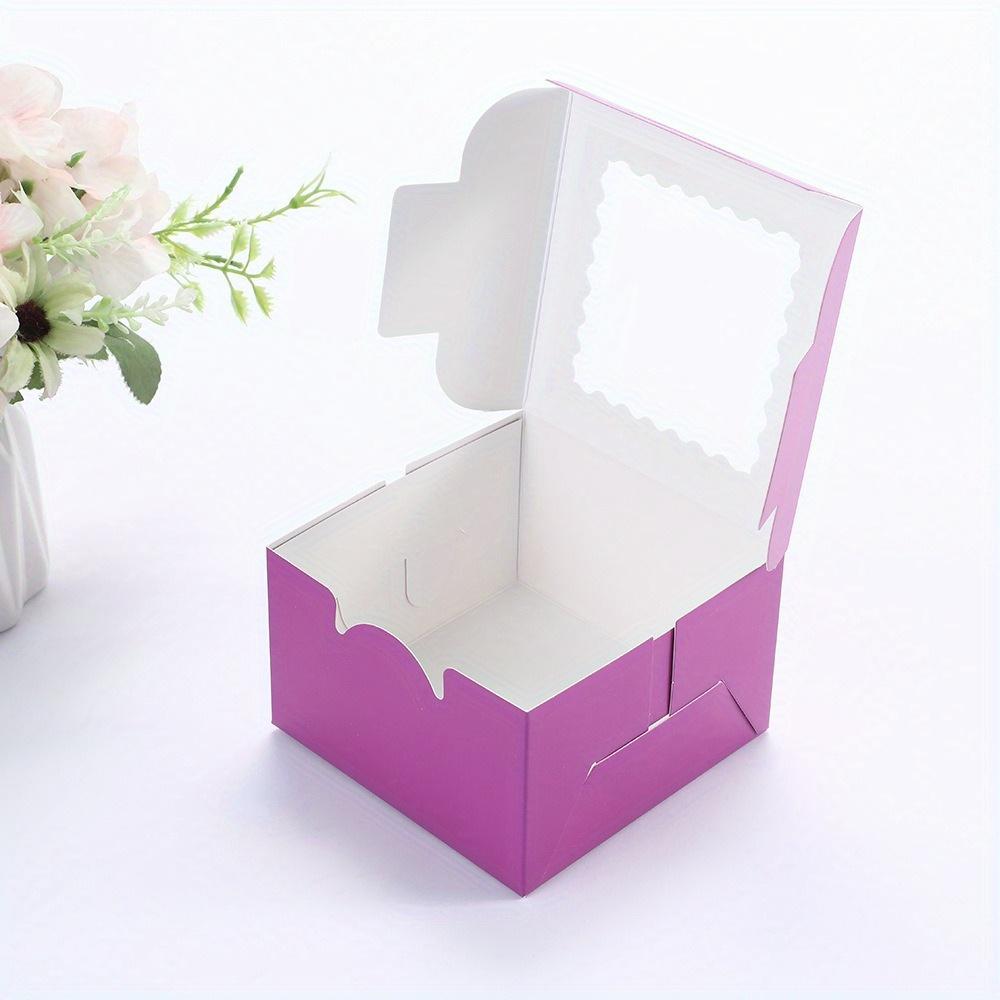 20pcs Kraft Paper Gift Box with Clear Window Square Treat Boxes Party Favor Boxes Gift Packaging Box for Soap Jewelry DIY Paper Box for Birthday