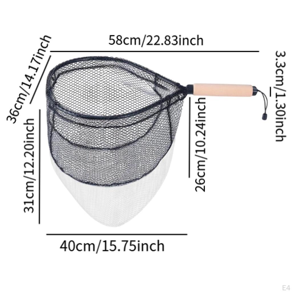 Compact Fishing Net with Short Handle for Freshwater Use