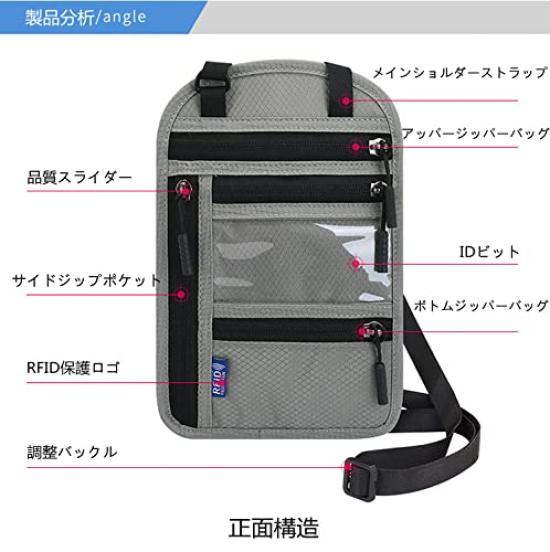 Multifunctional RFID Passport Hanging Passport Skimming Passbook Airline Large Travel Clutch Overseas Ticket Certificate Protective Cover [QIANC]