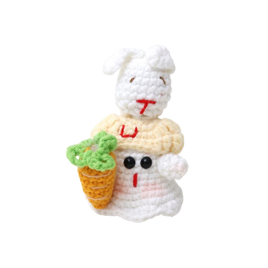 Handmade Wool  Knitted Ornaments, Cute Positive Energy Funny Doll Ornaments
