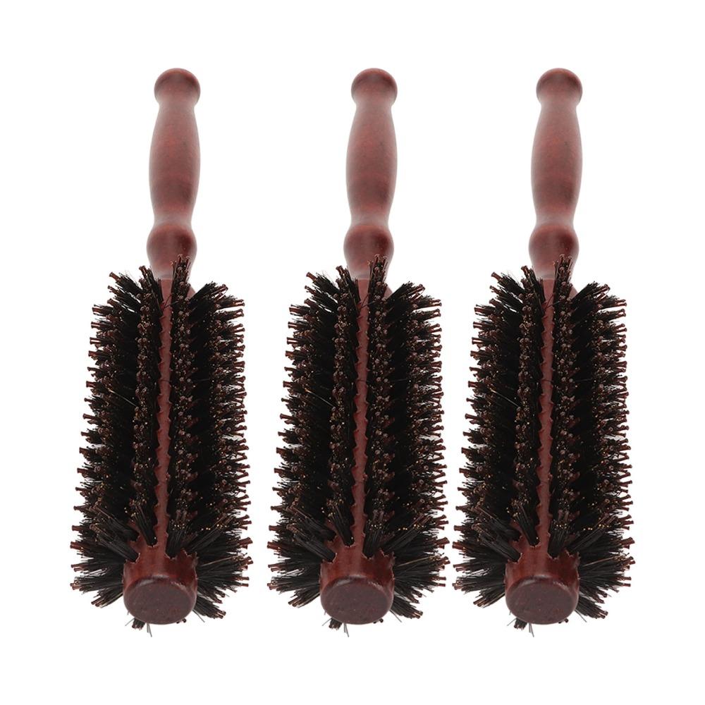 3PCS Vertical Texture Round Hair Brush Static Free Curling Hair Brush  For Women