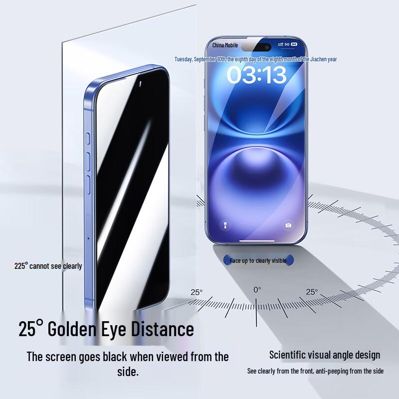 SMARTDEVIL Privacy Tempered Glass Screen Protector for iPhone 15/16 Series