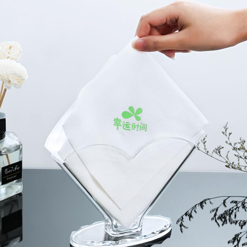Acrylic Desktop Vertical Paper Towel Holder Restaurant Square Paper Towel Holder Household Transparent Tissue Holder