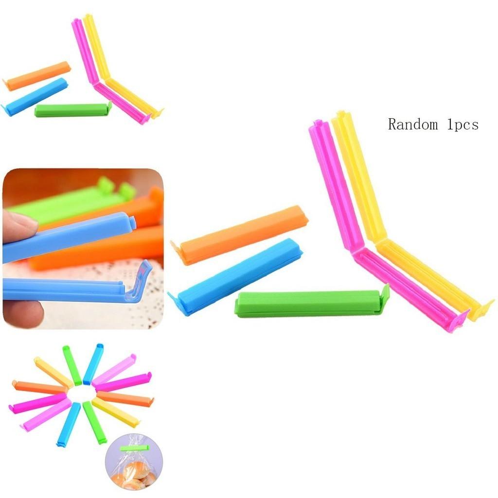 Portable Kitchen Tool For Sealing Snacks Durable Plastic Bag Clips In Random Colors