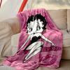 1pc Betty Boop Blanket, Cozy Valentine's Day Blanket, Multi-functional Nap Blanket Available Throughout the Four Seasons