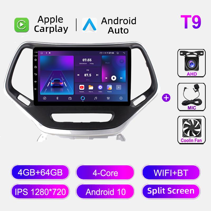 For JEEP Cherokee 5 KL 2014-2019 Android Car Radio Stereo Multimedia Player 2 Din Autoradio GPS Navigation Autoradio IPS Screen