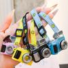 Mini Smiling Doll Camera Pendant with Luminous Ribbon and Plush