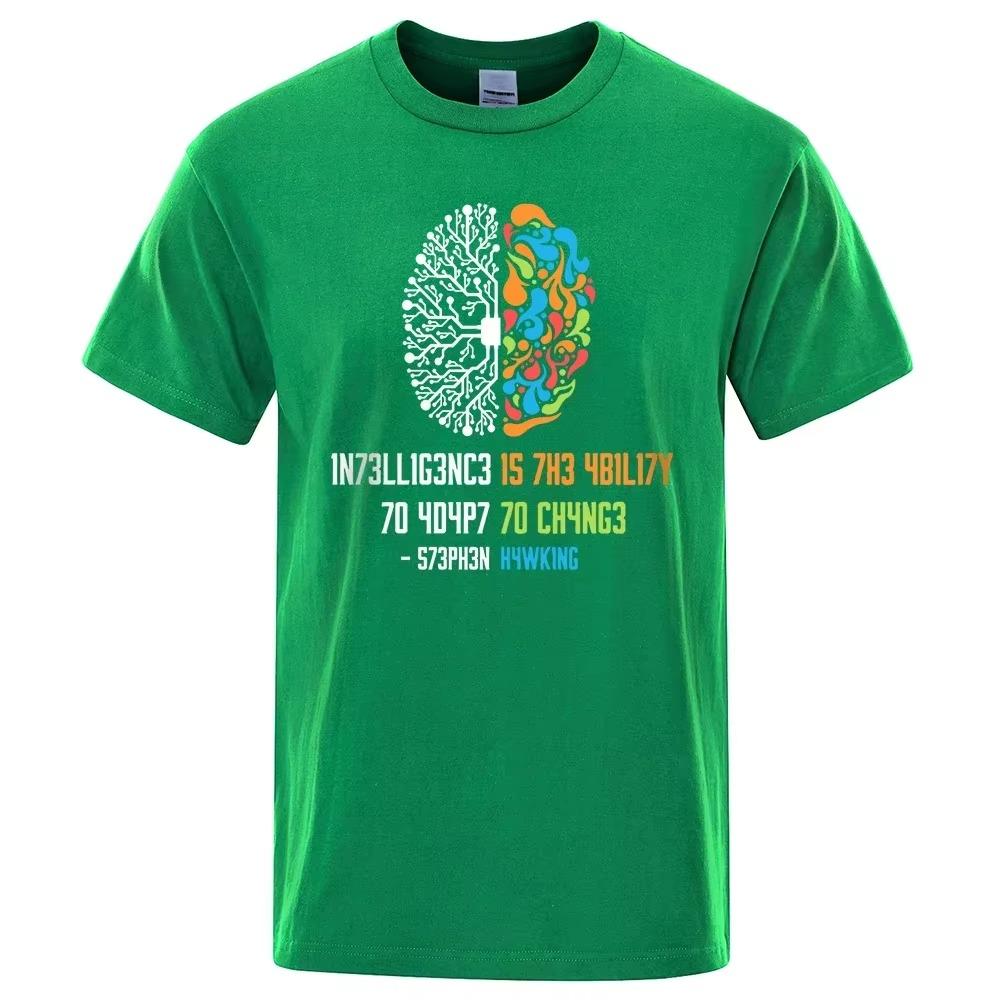 Inteligence Je Schopnost Přizpůsobit Se Změně Pánské Dámské Tričko Volné Oblečení Volné Bavlněné Nadměrné Tričko Hip Hop Top
