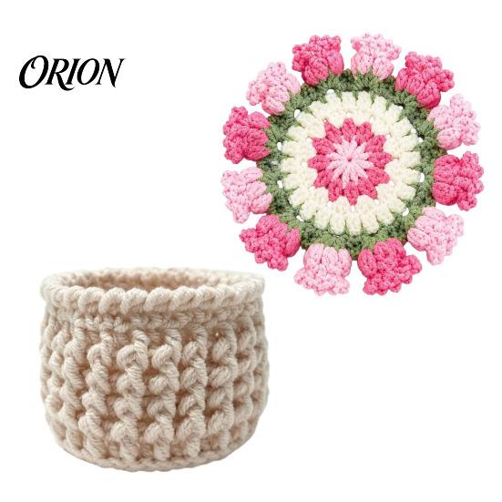 Handwoven Tea Cup Coasters Crochet Flower Bouquet Coaster, Handmade Knit Rose Mug Mat Transforms Into Bouquet, 2-in-1 Practical Gift for Lovers Drink