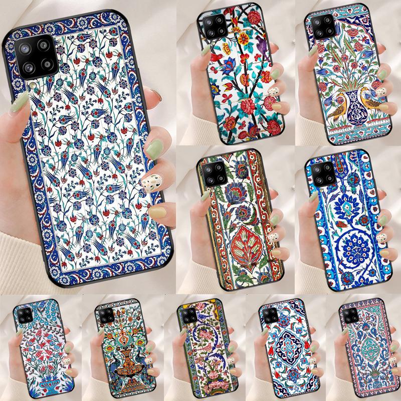 Antike Blumentiles Für Samsung Galaxy A26 A05 A06 A16 A54 A34 A14 A22 A32 A52 A55 A35 A15 A53 A13 A56 A36 Hülle