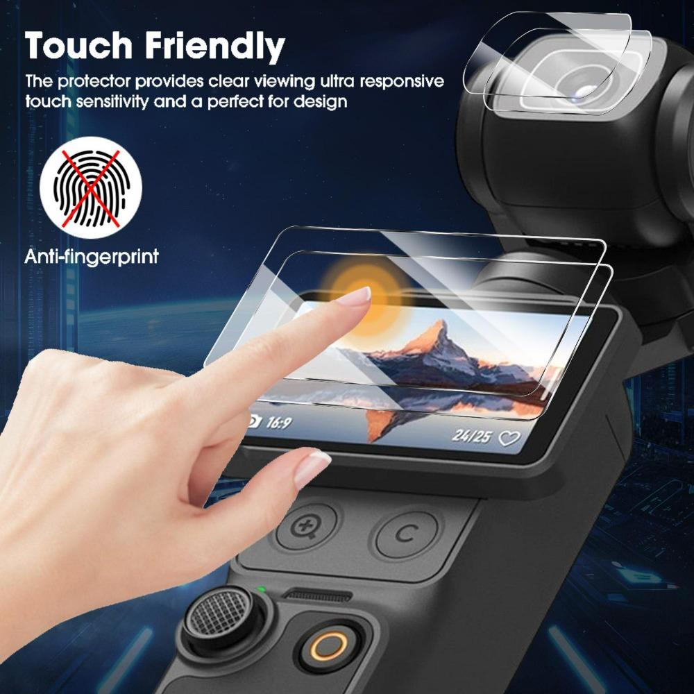 Hardness Anti-Scratch Lens Camera Film for DJI Pocket 4 Camera Films for DJI OSMO Pocket 4 Tempered Glass Film Screen Protector