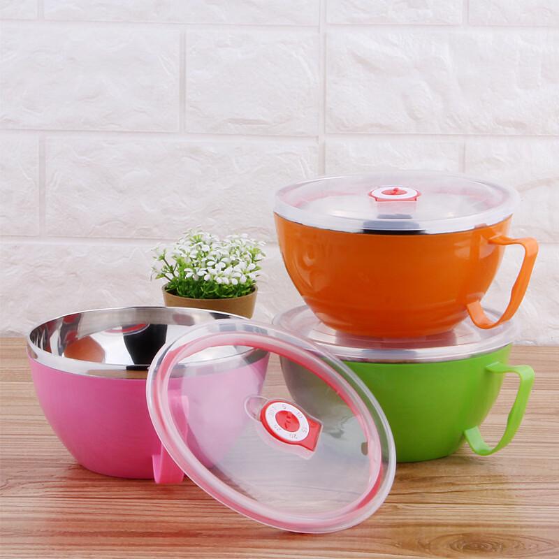 ZISIZ Stainless Steel Insulated Meal Bowl with Lid