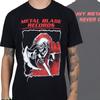 Metal Blade Records Metal Massacre Stampa Teschio Rosso Maglietta in Cotone Anni '80 Vintage Compilation Heavy Metal Unisex
