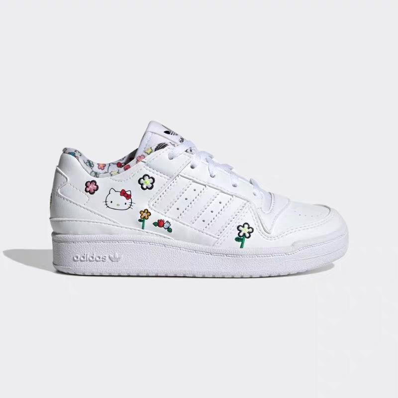 adidas Hello Kitty x Forum Low C Floral Kids Sneakers White Cloud-White Core-Black IG0303