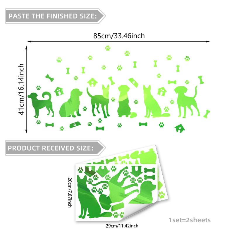 Glow in the Dark Dinosaur Footprint Wall Stickers for Kids Bedroom Removable Self Adhesive DIY Home Decor Decals for Nursery Playroom