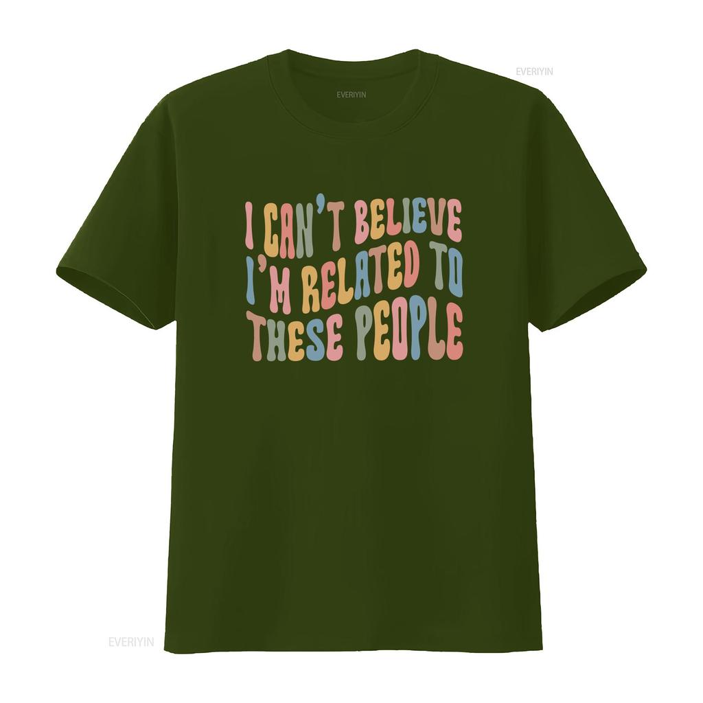 Retro Groovy Funny Sarcastic Family Quote Colorful Print Casual T Shirt vintage Washed graphic Stretched designer clothes